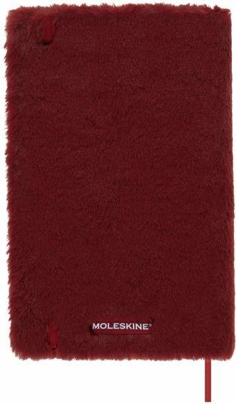 Taccuino Soft. Finta pelliccia color rosso acero, large, a righe - 7