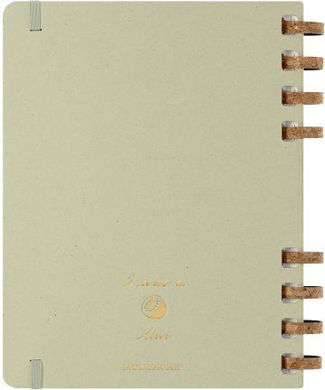 Planner accademico mensile orizzontale Moleskine 2024, 12 mesi, XL, copertina rigida, Kiwi - 20,4 x 25,2 cm - 17