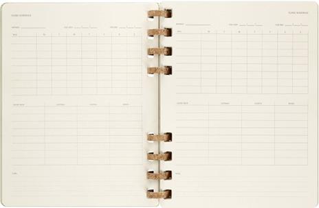 Planner accademico mensile orizzontale Moleskine 2024, 12 mesi, XL, copertina rigida, Kiwi - 20,4 x 25,2 cm - 5