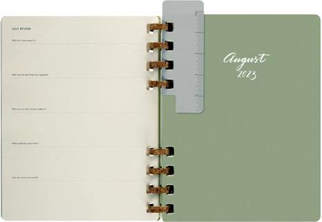 Planner accademico mensile orizzontale Moleskine 2024, 12 mesi, XL, copertina rigida, Kiwi - 20,4 x 25,2 cm - 7