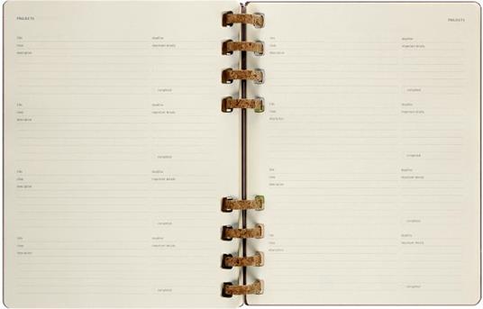 Planner accademico mensile orizzontale Moleskine 2024, 12 mesi, XL, copertina rigida, Mandorla - 20,4 x 25,2 cm - 12