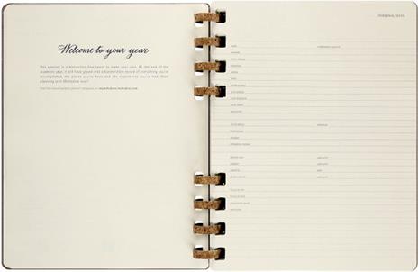 Planner accademico mensile orizzontale Moleskine 2024, 12 mesi, XL, copertina rigida, Mandorla - 20,4 x 25,2 cm - 4