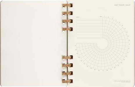 Planner accademico mensile orizzontale Moleskine 2024, 12 mesi, XL, copertina rigida, Mandorla - 20,4 x 25,2 cm - 8