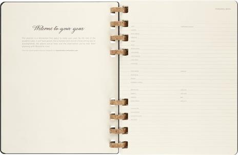 Planner Spiral mensile orizzontale Moleskine 2024, 12 mesi, XL, copertina rigida, Nero - 20, 4 x 25, 2 cm - 4