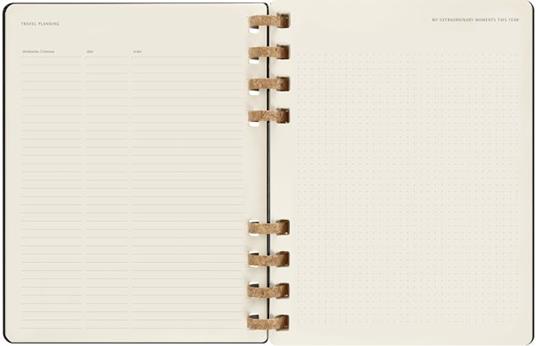 Planner Spiral mensile orizzontale Moleskine 2024, 12 mesi, XL, copertina rigida, Nero - 20, 4 x 25, 2 cm - 5