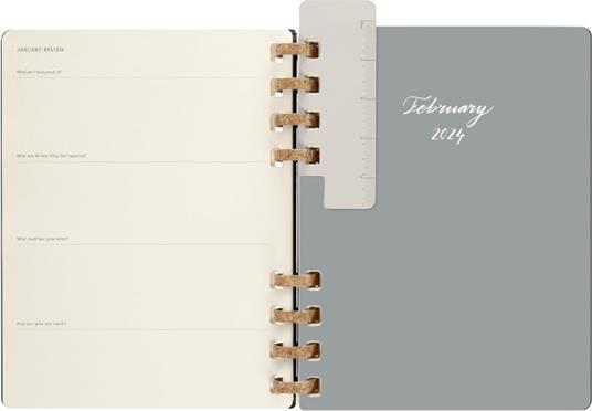 Planner Spiral mensile orizzontale Moleskine 2024, 12 mesi, XL, copertina rigida, Nero - 20, 4 x 25, 2 cm - 7