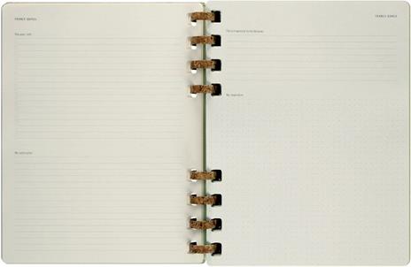 Planner Spiral Moleskine mensile orizzontale 2024, 12 mesi, XL, copertina rigida, Kiwi - 20, 4 x 25, 2 cm - 6