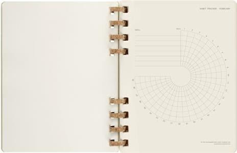 Planner Spiral Moleskine mensile orizzontale 2024, 12 mesi, XL, copertina rigida, Kiwi - 20, 4 x 25, 2 cm - 8