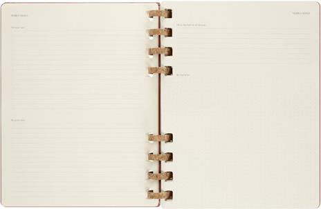 Planner Spiral Moleskine mensile orizzontale 2024, 12 mesi, XL, copertina rigida, Mandorla - 20, 4 x 25, 2 cm - 6