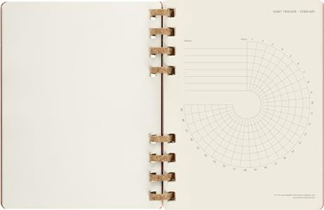 Planner Spiral Moleskine mensile orizzontale 2024, 12 mesi, XL, copertina rigida, Mandorla - 20, 4 x 25, 2 cm - 8