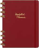 Cartoleria Planner Spiral Moleskine non datata 2024, 12 mesi, XL, copertina rigida, Rosso ciliegia - 20, 4 x 25, 2 cm Moleskine