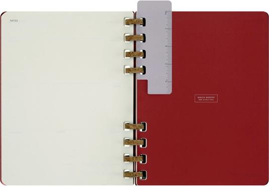 Planner Spiral Moleskine non datata 2024, 12 mesi, XL, copertina rigida, Rosso ciliegia - 20, 4 x 25, 2 cm - 8