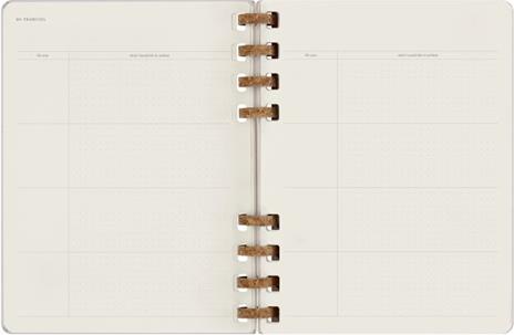 Planner Spiral Moleskine non datata 2024, 12 mesi, XL, copertina rigida, Viola - 20, 4 x 25, 2 cm - 5