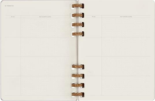 Planner Spiral Moleskine non datata 2024, 12 mesi, XL, copertina rigida, Viola - 20, 4 x 25, 2 cm - 5