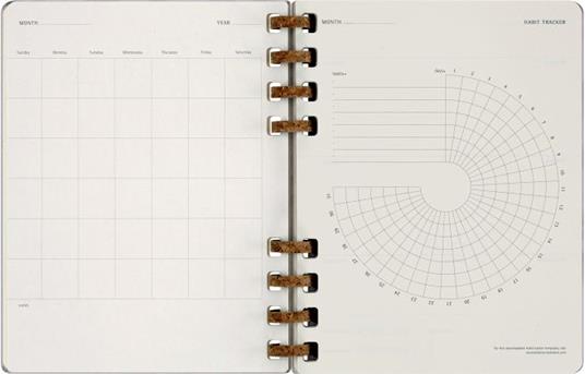 Planner Spiral Moleskine non datata 2024, 12 mesi, XL, copertina rigida, Viola - 20, 4 x 25, 2 cm - 9