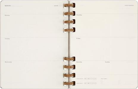 Planner Spiral Moleskine non datata 2024, 12 mesi, XL, copertina rigida, Viola - 20, 4 x 25, 2 cm - 10