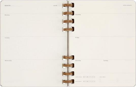 Planner Spiral Moleskine non datata 2024, 12 mesi, XL, copertina rigida, Viola - 20, 4 x 25, 2 cm - 10