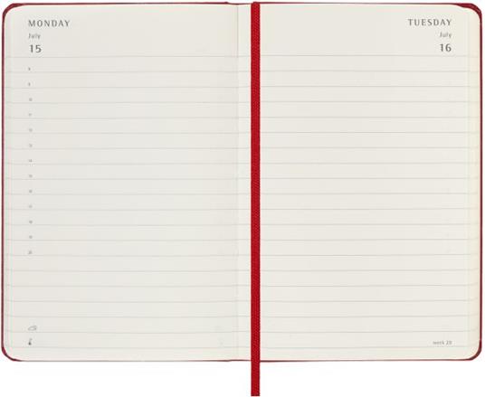 Agenda 2024 Moleskine Giornaliera Pocket - Rosso