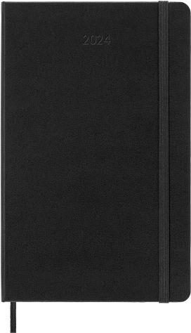 Agenda Moleskine settimanale 2024, 12 mesi, Large, copertina rigida, Nero - 13 x 21 cm