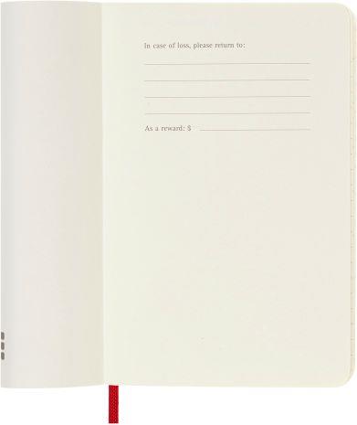 Agenda moleskine 2024 pocket settimanale, copertina morbida, 12 mesi, rossa  - 8056598856743 - Moleskine