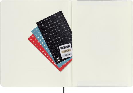 Agenda Moleskine mensile 2024, 12 mesi, XL, copertina morbida, Nero - 19 x 25 cm - 5