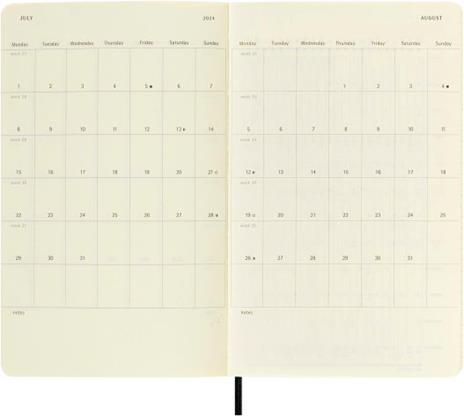 Agenda accademica settimanale Moleskine 2024, 18 mesi, Large, copertina morbida, Blu zaffiro - 13 x 21 cm - 4