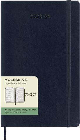 Agenda accademica settimanale Moleskine 2024, 18 mesi, Large, copertina  morbida, Blu zaffiro - 13 x 21 cm - Moleskine - Cartoleria e scuola