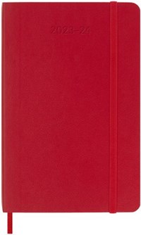 Agenda accademica settimanale Moleskine 2024, 18 mesi, Pocket, copertina  morbida, Rosso scarlatto - 9 x 14 cm - Moleskine - Cartoleria e scuola