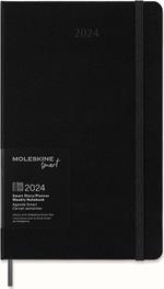 Smart Planner Moleskine settimanale 2024, 12 mesi, Large, copertina rigida, Nero - 13 x 21 cm