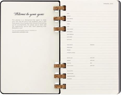 Planner Spiral Moleskine mensile orizzontale 2024, 12 mesi, Large, copertina rigida, Nero - 15 x 21 cm - 4