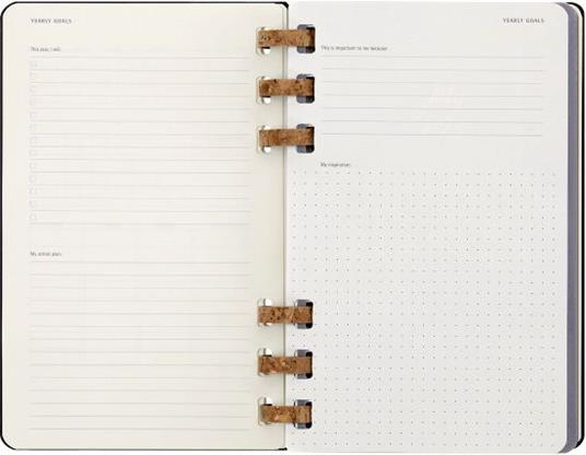 Planner Spiral Moleskine mensile orizzontale 2024, 12 mesi, Large, copertina rigida, Nero - 15 x 21 cm - 6