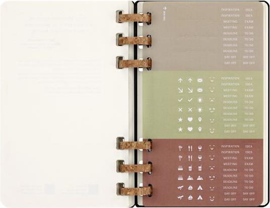 Planner accademico mensile orizzontale Moleskine 2024, 12 mesi, Large, copertina rigida, Nero - 15 x 21 cm - 14