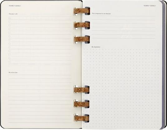 Planner accademico mensile orizzontale Moleskine 2024, 12 mesi, Large, copertina rigida, Nero - 15 x 21 cm - 6