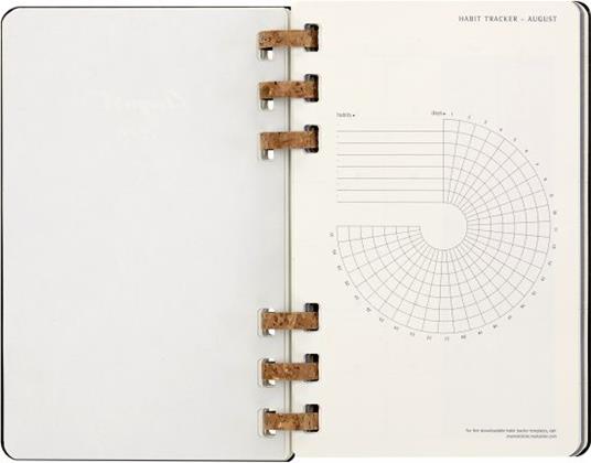 Planner accademico mensile orizzontale Moleskine 2024, 12 mesi, Large, copertina rigida, Nero - 15 x 21 cm - 8