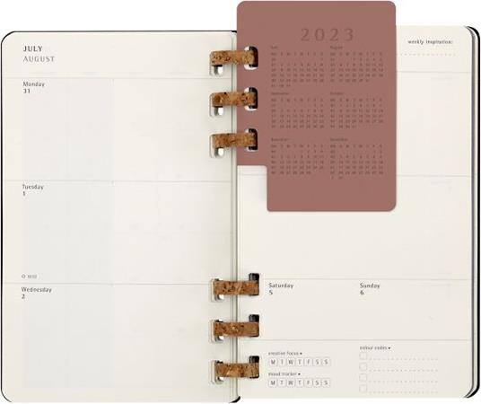 Planner accademico mensile orizzontale Moleskine 2024, 12 mesi