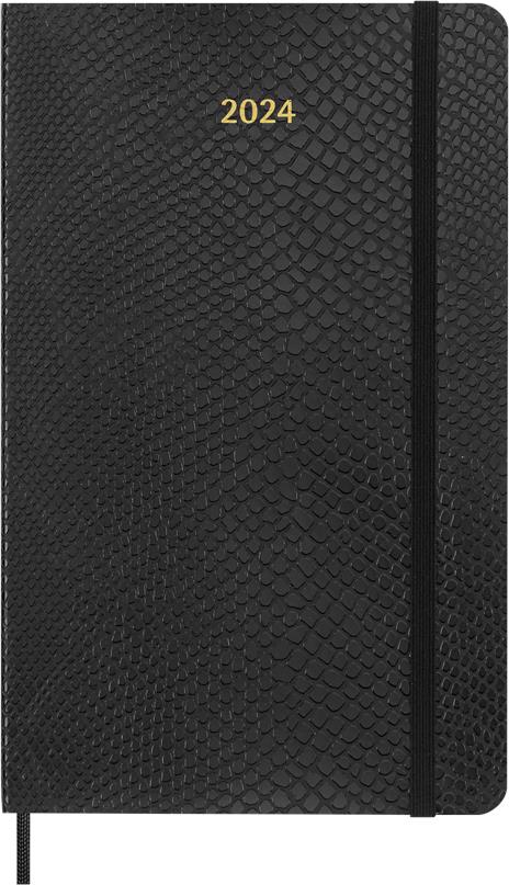 Agenda Moleskine Precious & Ethical settimanale 2024, 12 mesi, Large, copertina morbida, con scatola, Nero - 13 x 21 cm