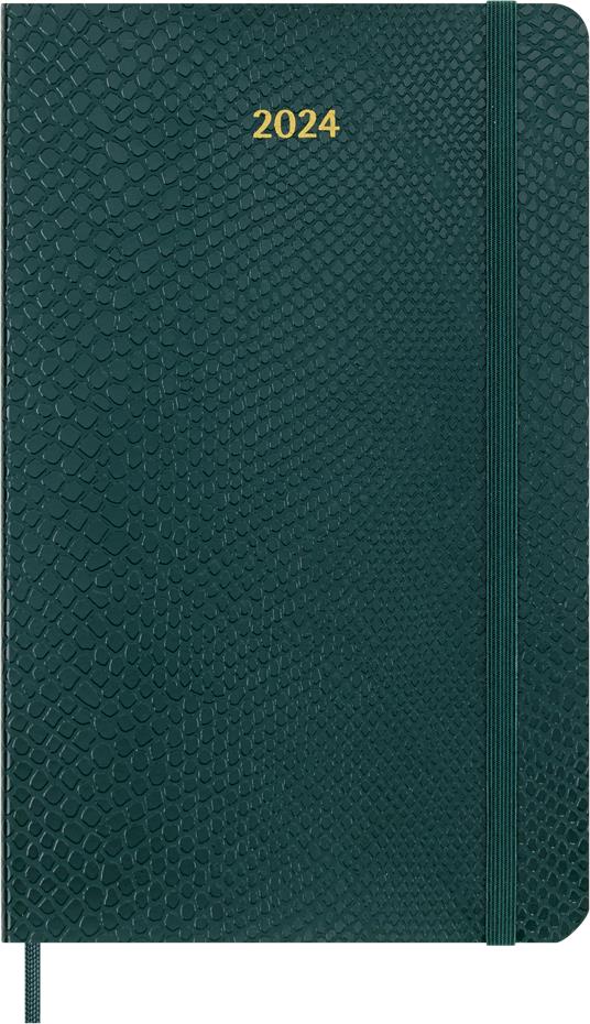 Agenda Moleskine Precious & Ethical settimanale 2024, 12 mesi, Large, copertina morbida, con scatola, Verde - 13 x 21 cm