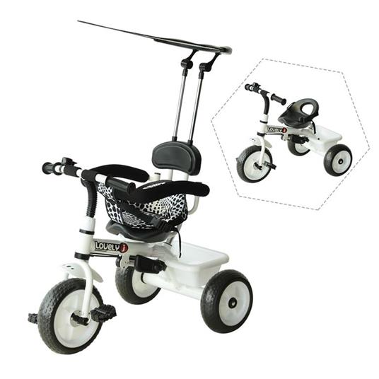 HomCom Triciclo Deluxe con Maniglione Parasole Barra di Protezione - HomCom  - Tricicli e cavalcabili - Giocattoli | IBS