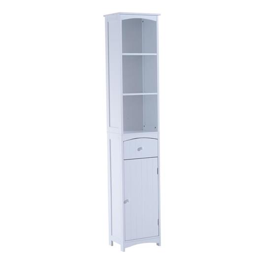 Mobiletto a Colonna MDF Bianco Salvaspazio per Bagno 35x24x170cm - Homcom -  Casa e Cucina | IBS