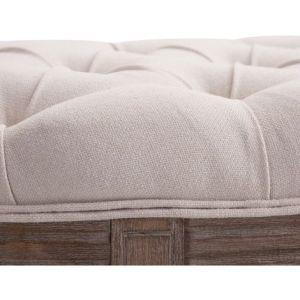 Homcom Panca Fondoletto Semicircolare con Struttura in Legno e Imbottitura  in Stile Chesterfield Beige 140,5x51x48cm - Homcom - Idee regalo