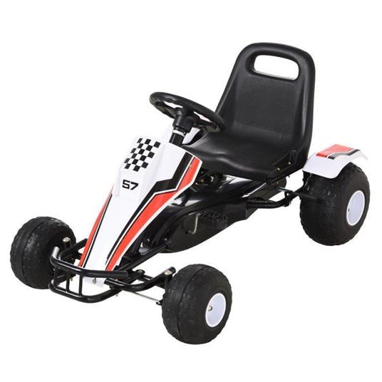 HomCom Gokart a pedale per bambini 3-8anni seduta regolabile in metallo plastica