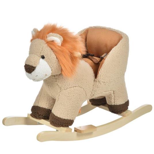 HomCom Dondolo Giocattolo a Forma di Leone per Bambini 18-36 Mesi in Legno e  Peluche - HomCom - Tricicli e cavalcabili - Giocattoli | IBS