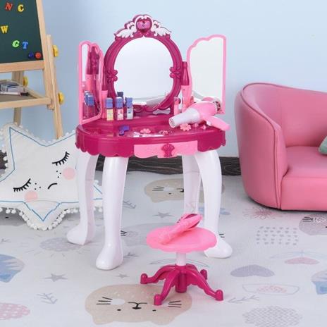 Postazione Trucco Giocattolo per Bambine con Accessori Inclusi