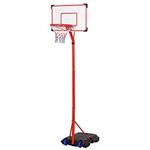 HOMCOM Canestro Basket per Bambini Portatile Regolabile con Tabellone e Piantana