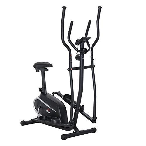 HOMCOM Cyclette Bici Ellittica Magnetica con Schermo LCD, 8 Livelli di  Resistenza e Sedile Regolabile, 103x62x151cm Nero - Homcom - Casa e Cucina  | IBS