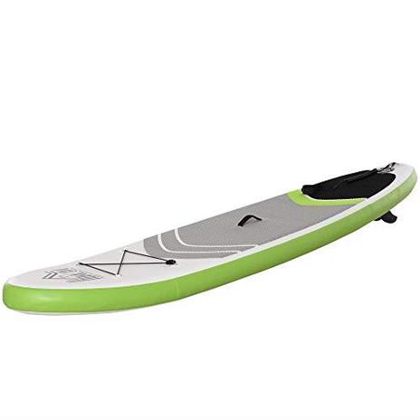 HOMCOM Tavola SUP Gonfiabile con Accessori Inclusi, Stand Up Paddle per Adulti e Teenager, 305x80x15cm Verde e Bianco