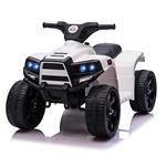 HOMCOM Quad per Bambini 18-36 Mesi ATV Elettrico 6V, Velocità 3km/h, Nero Bianco