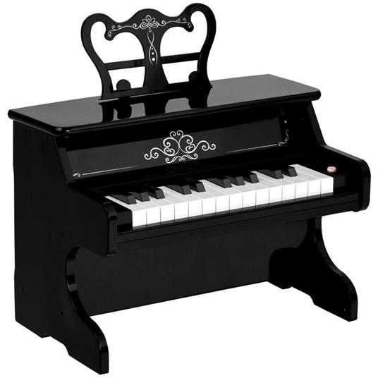 HOMCOM Pianoforte Giocattolo per Bambini 3-6 Anni, Tastiera 25 Tasti con  Supporto Spartiti, 39.5x23.5x38.5cm, Nero - HomCom - Tastiere e pianoforti  - Giocattoli | IBS