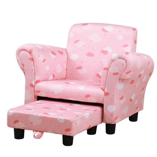 HOMCOM Poltroncina per Bambini con Poggiapiedi Estraibile, Struttura in  Legno con Imbottitura, 57x42x45cm, Rosa e Bianco - Homcom - Idee regalo |  IBS