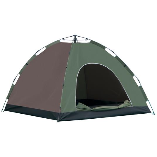 Outsunny Tenda da Campeggio Pop-Up per 4 Persone, con Borsa da Trasporto,  Ganci e Tasche, 210x210x135cm - Outsunny - Idee regalo | IBS
